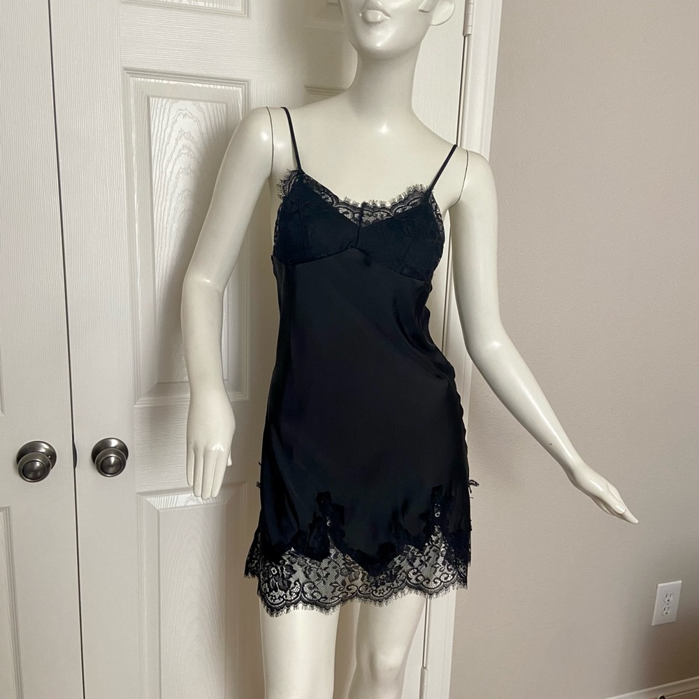 Black Lace Slip Dress Size Small